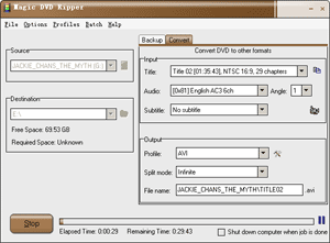 Magic DVD Ripper Screenshot